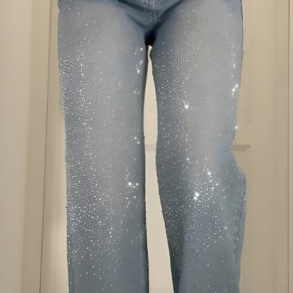 Jeans Brillanti Lumière - Chiari con Strass