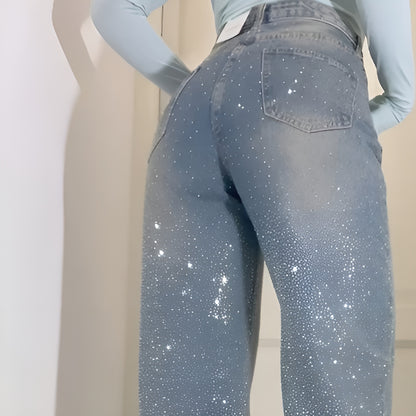 Jeans Brillanti Lumière - Chiari con Strass