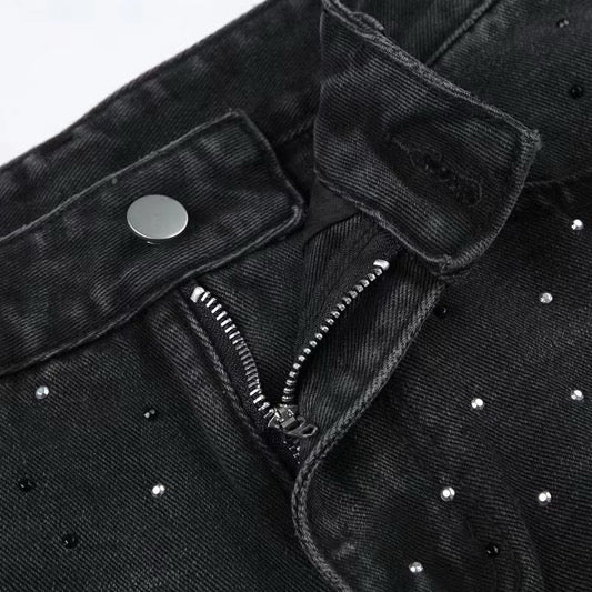 Jeans Crystal Black - Neri con Strass Brillanti