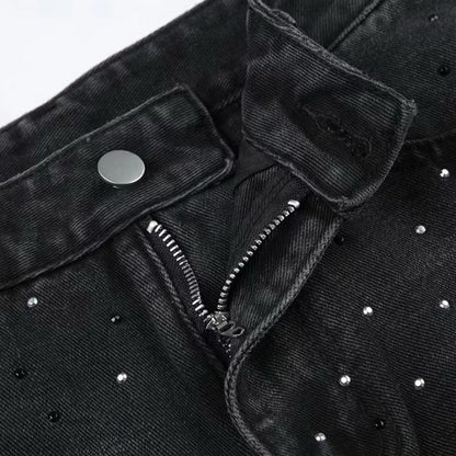 Jeans Crystal Black - Neri con Strass Brillanti