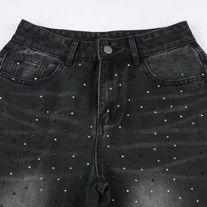 Jeans Crystal Black - Neri con Strass Brillanti
