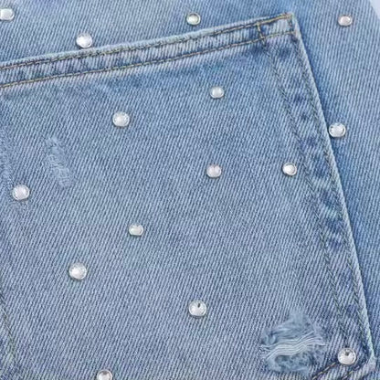 Jeans Brillanti Lumière - Chiari con Strass