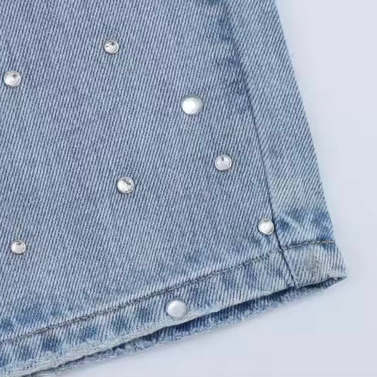 Jeans Brillanti Lumière - Chiari con Strass