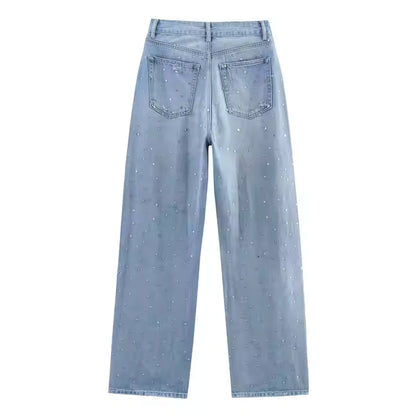 Jeans Brillanti Lumière - Chiari con Strass