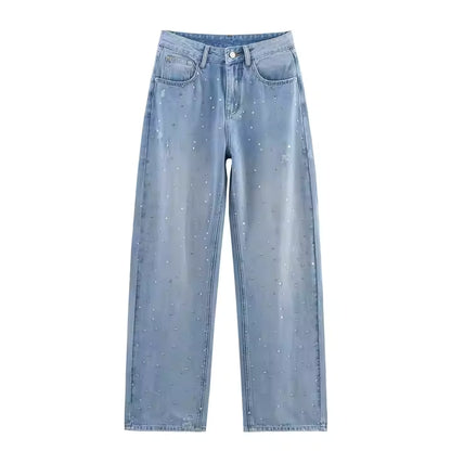 Jeans Brillanti Lumière - Chiari con Strass